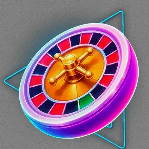 Neon roulette wheel