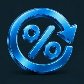Gold percent symbol — VegaStars