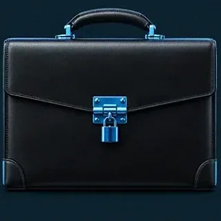 Locked leather briefcase — VegaStars