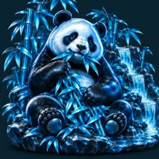 Panda eating bamboo — VegaStars
